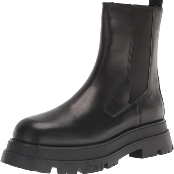 Ash Shoes - Ash Elite Black Leather Lug Boot